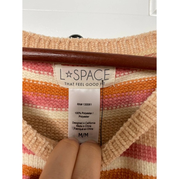 L*Space Sun Seeker Striped Sweater Women's Med NWT - Picture 4 of 7